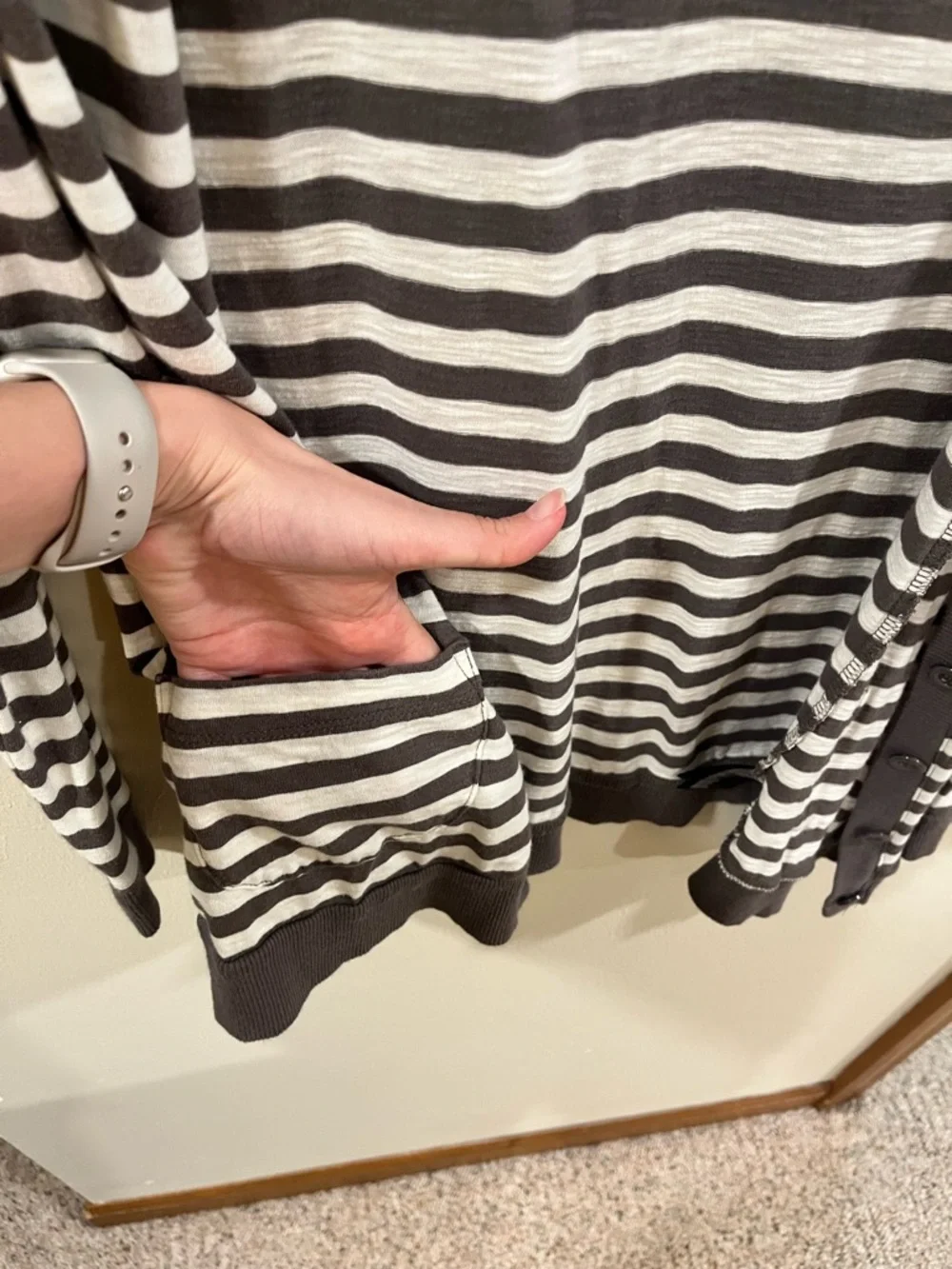 Forever 21 Striped Button-Down Cardigan-small - Picture 3 of 9